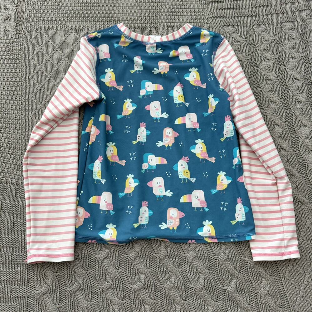 RuffleButts Bird & Stripes Rash Guard ~ 8 - Picture 8 of 8